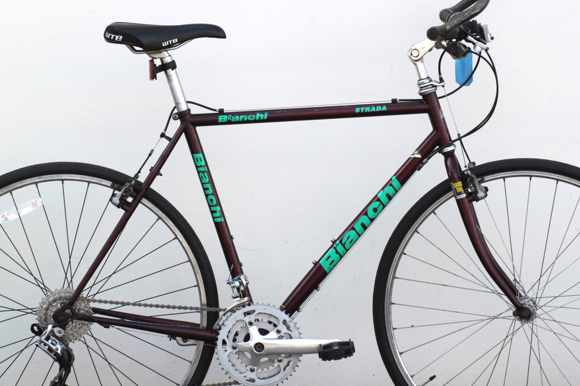 Bianchi Strada Reynolds Steel Commuter Hybrid Touring Bike purple