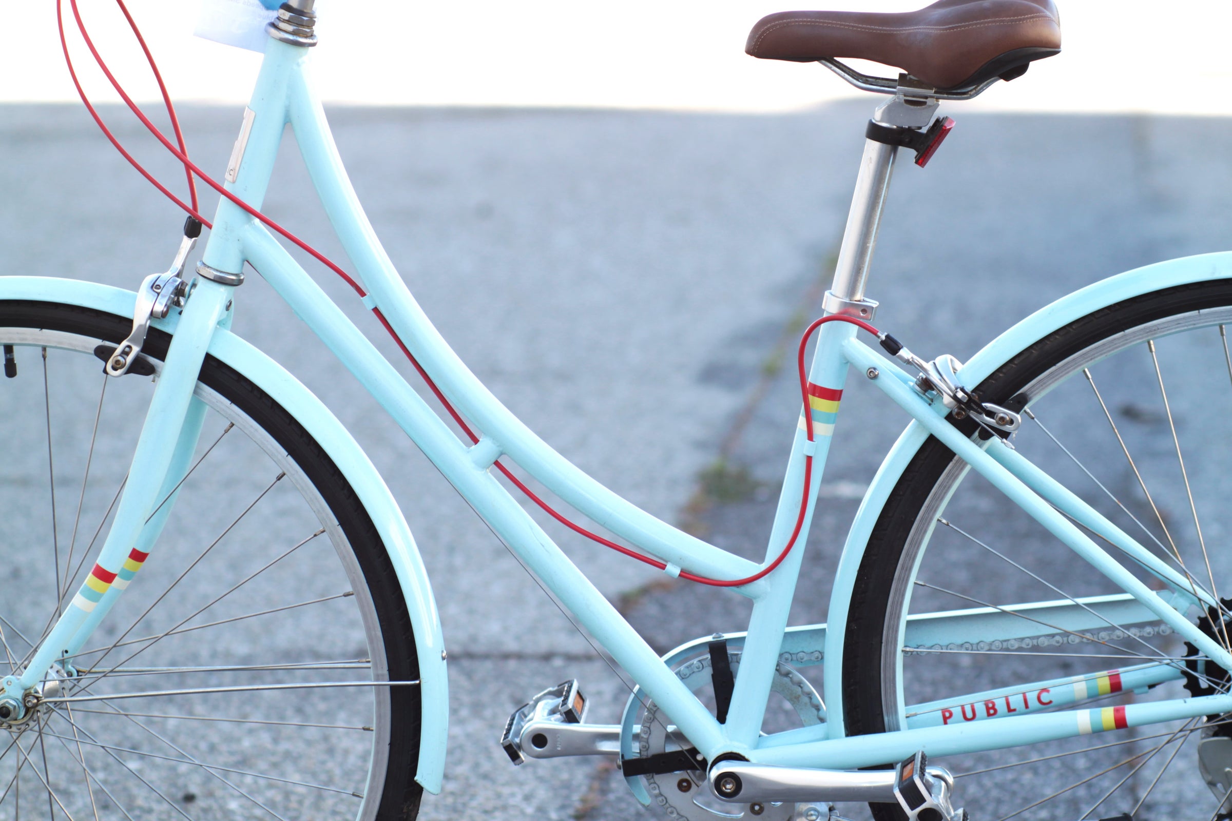 Public C7 Step-Thru Townie Cruiser with 7 Speeds SM/MD blue - ISFD