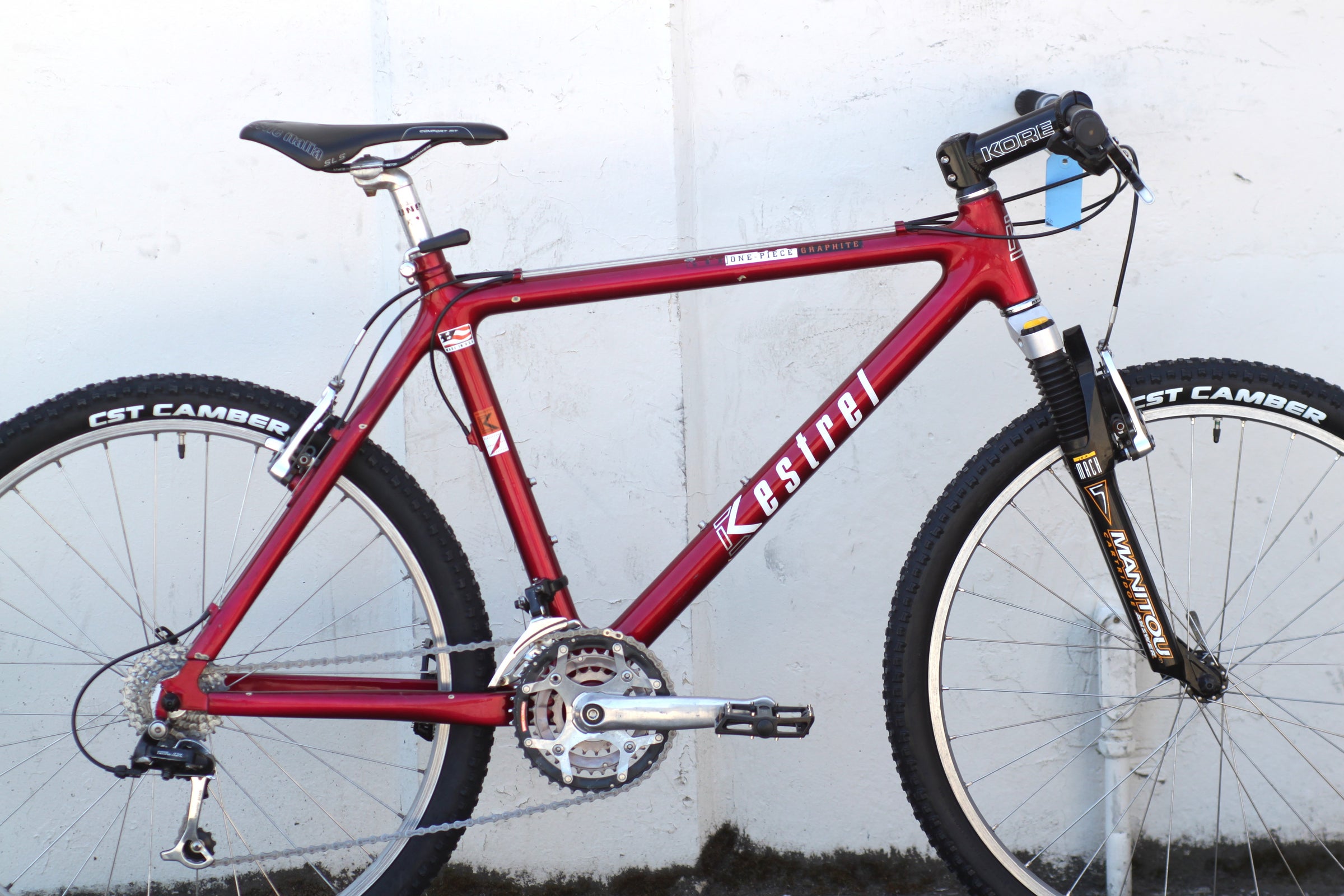 Kestrel CSX Carbon Composite Vintage MTB with Shimano LX, Manitou
