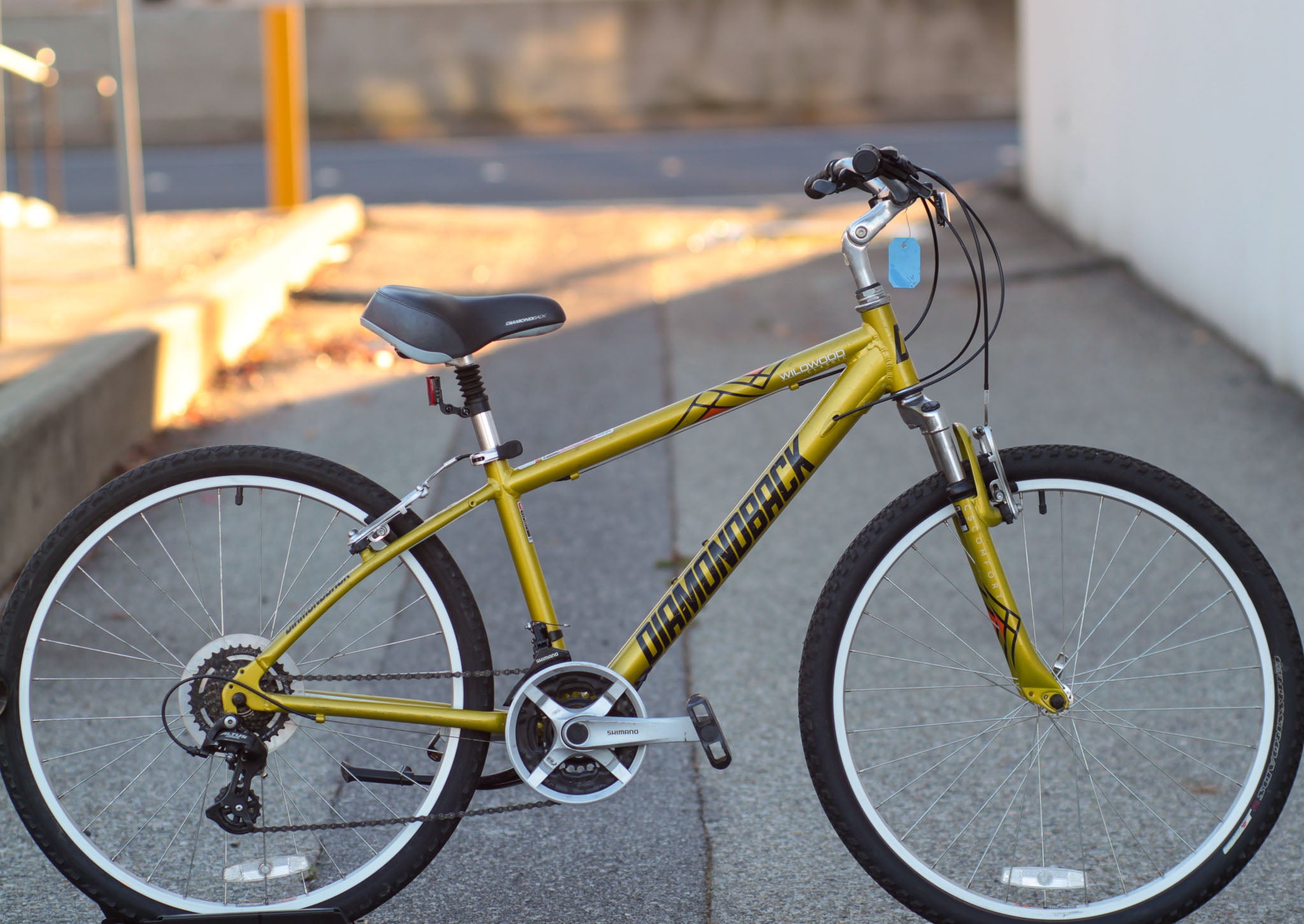 Diamondback Wildwood Commuter Hybrid Bike with Zoom Fork SM green