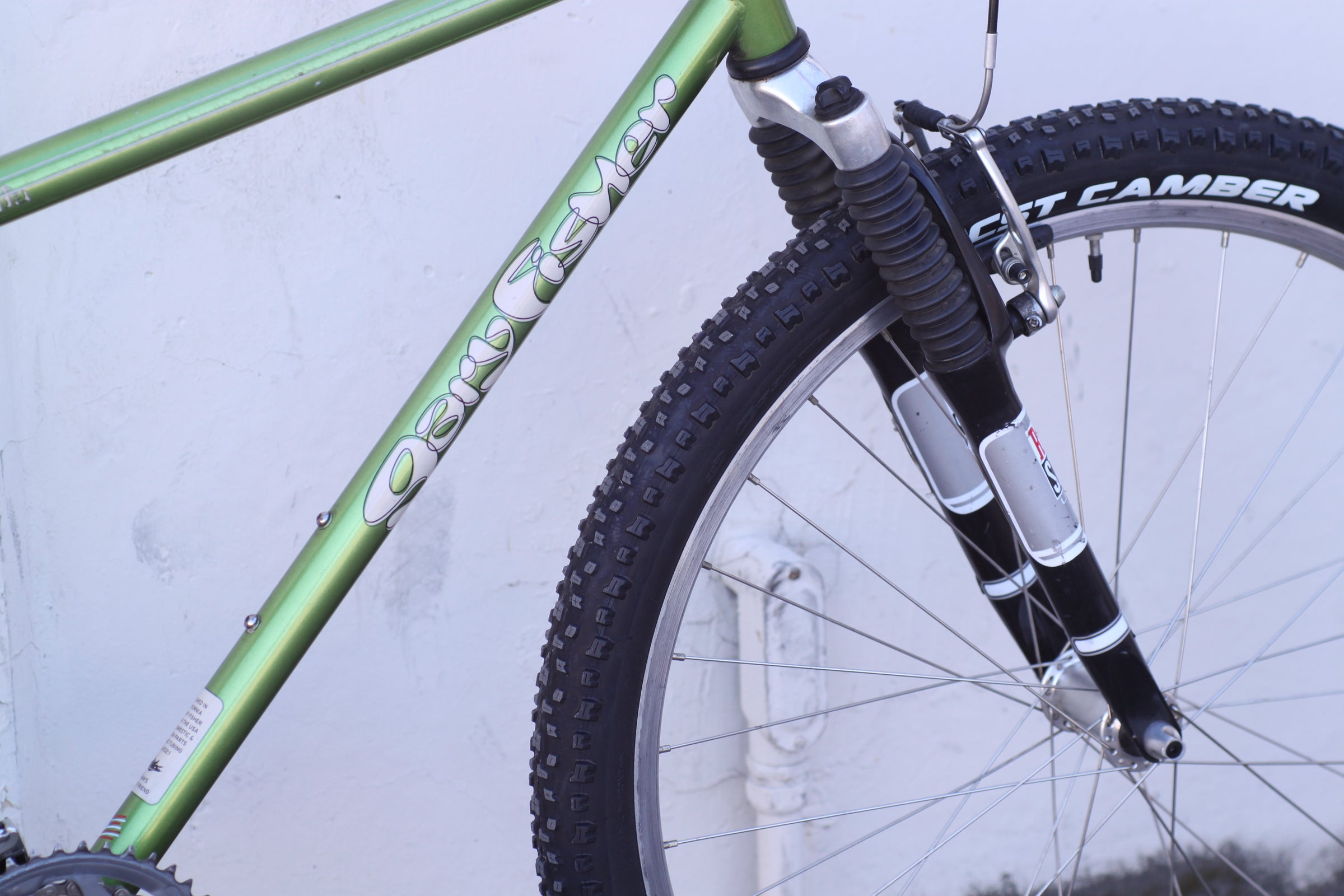 Gary Fisher Aquila Classic Steel MTB with New Front Tire green