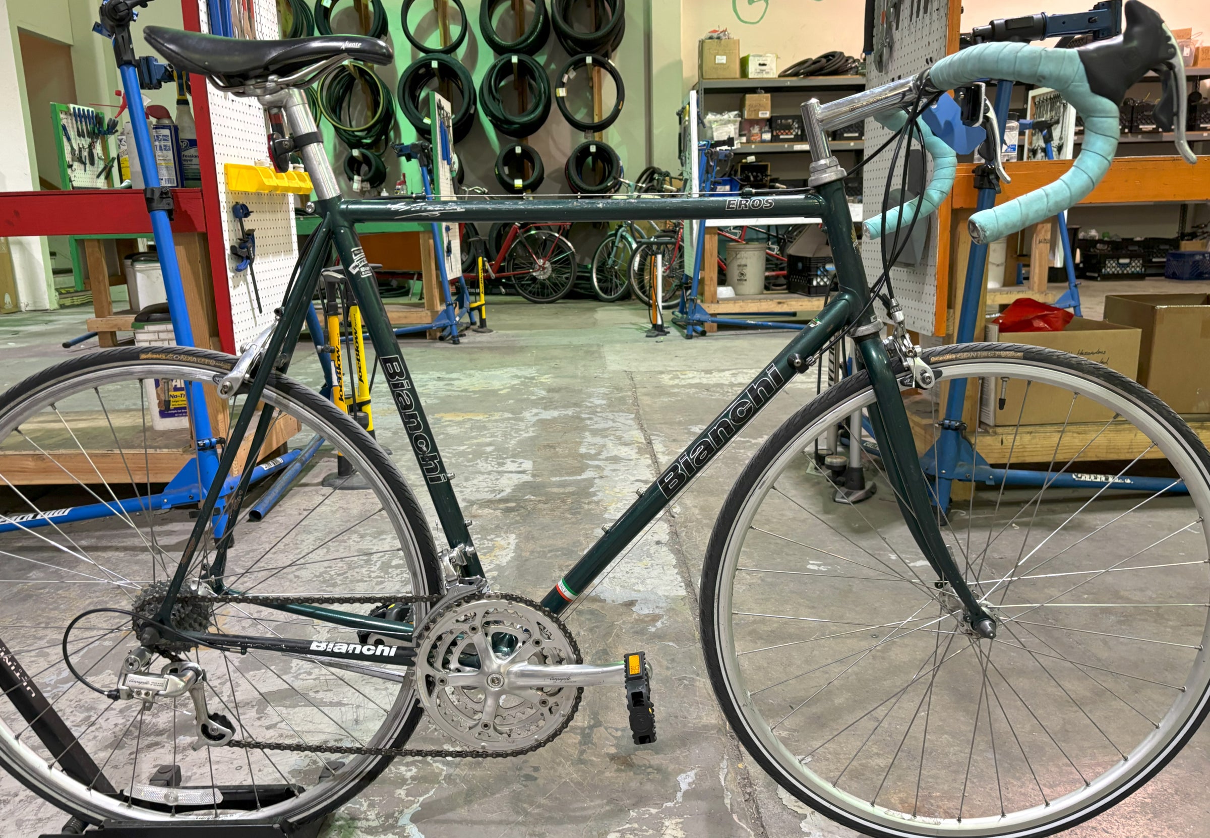 Bianchi Eros Vintage Dedacciai Steel Road Bike with Campy Mirage
