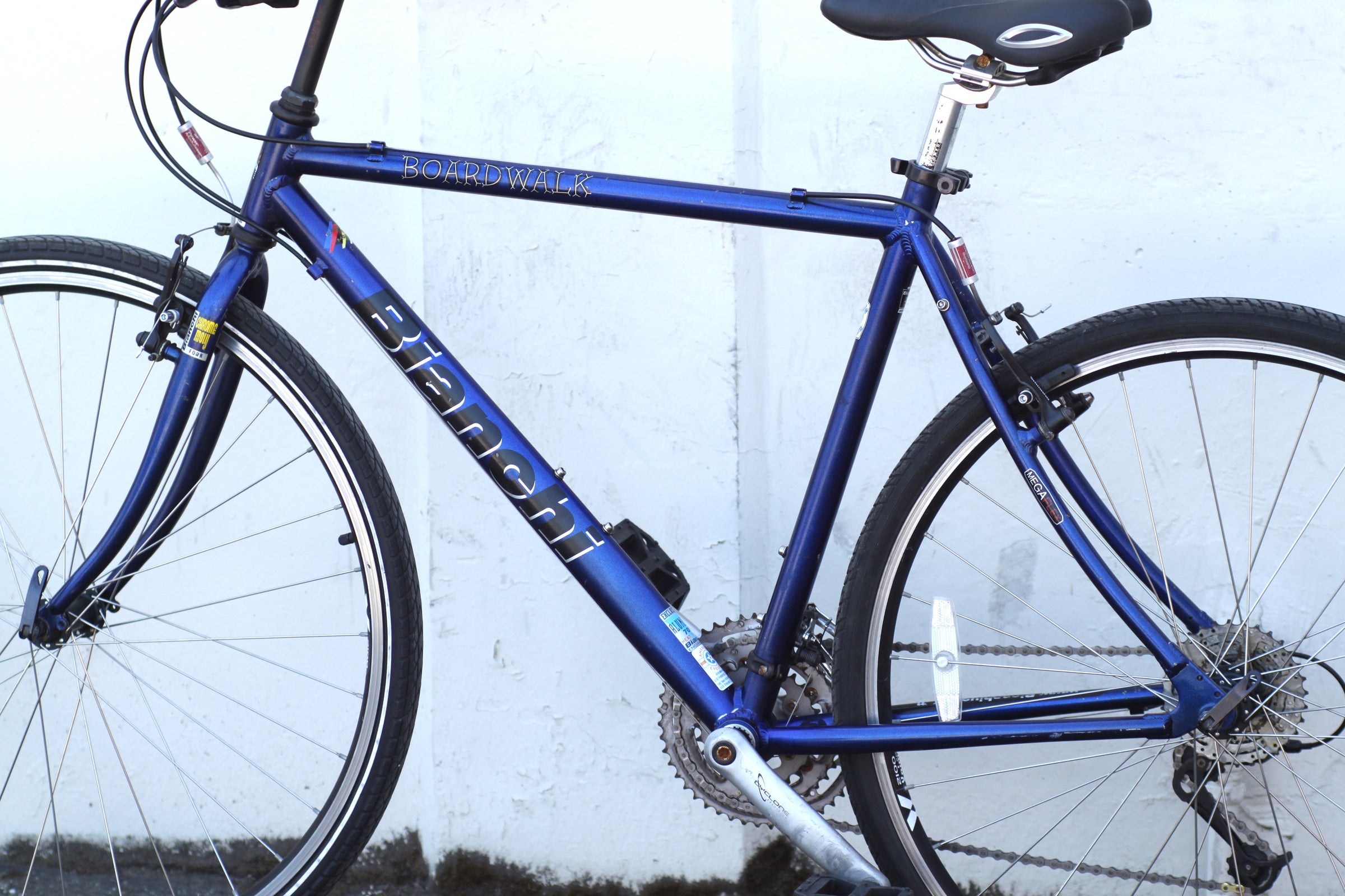 bianchi 58cm steel chrome moly road bike Bianchi Boardwalk Hybrid Bike Chromoly Fork, 7005 AL Frame blue - UEID |  Used Bikes for Sale - Silicon Valley Bicycle Exchange