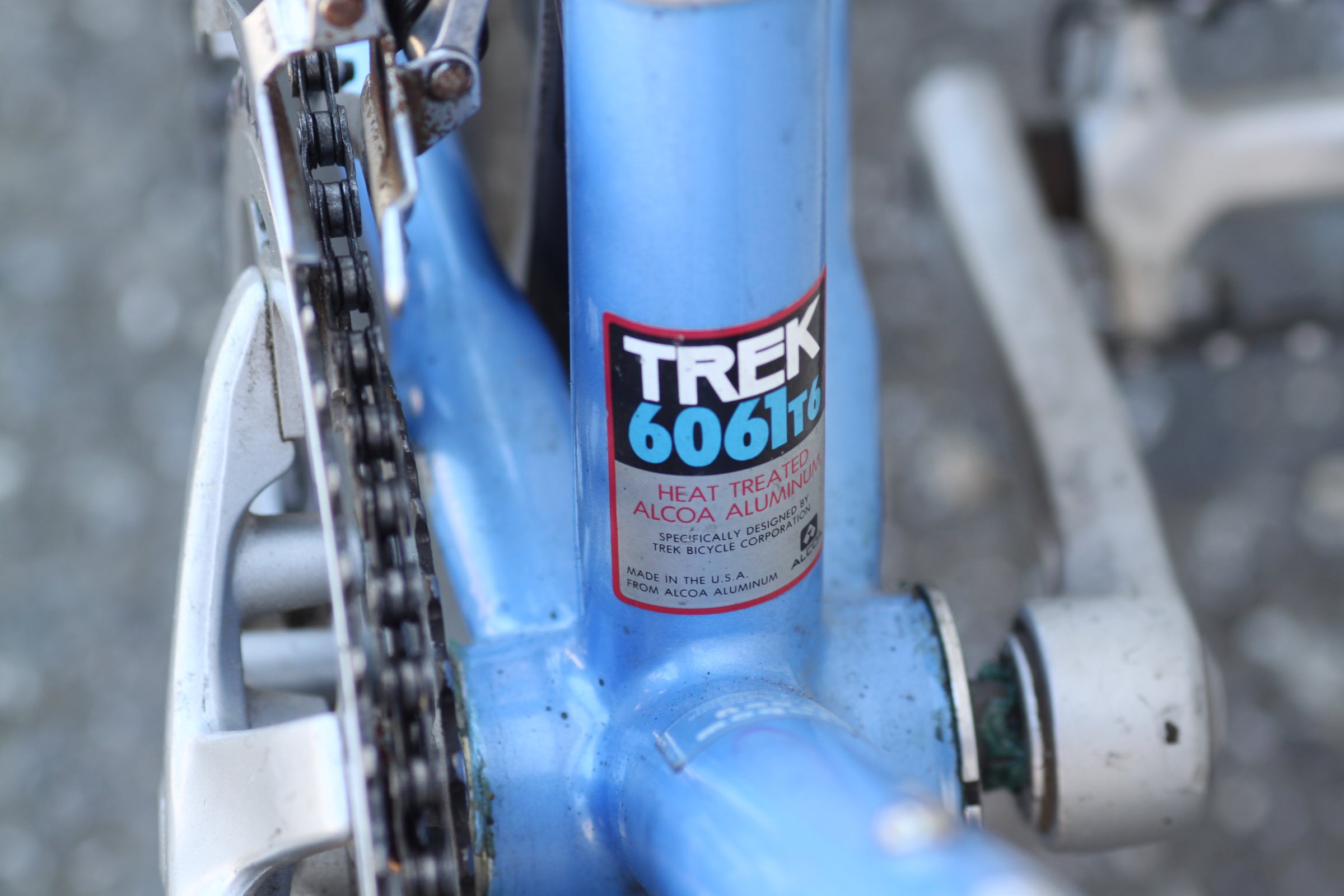 Trek 1100 Aluminum Vintage Road Bike Handbuilt in USA blue - ALBX