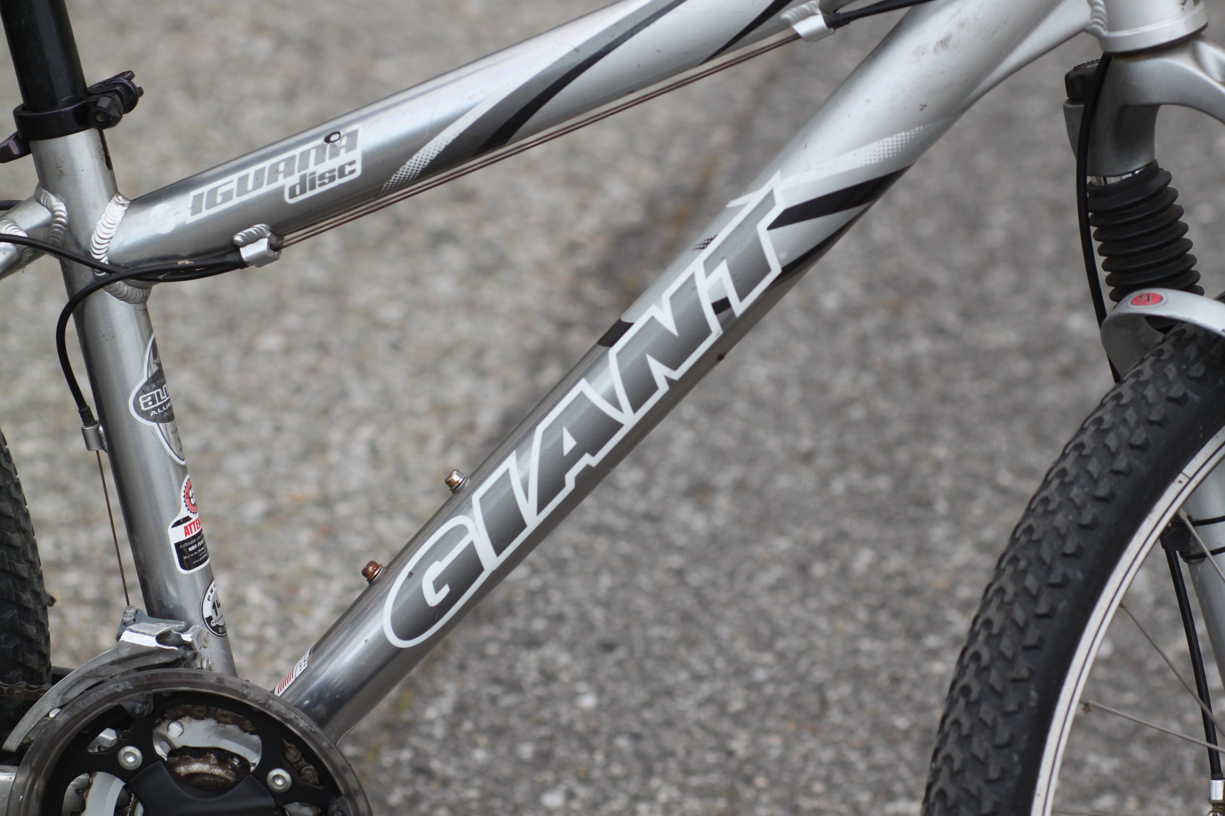 Giant Iguana Disc Sport Mountain Bike with Disc Brakes, Good for Big Kids 14" silver - YUVH | Used Bikes for Sale - Silicon Valley Bicycle Exchange - Bay Area Giant Iguana Disc Sport Mountain Bike with Disc Brakes, Good for Big Kids 14" silver - YUVH | Used Bikes for Sale - Silicon Valley Bicycle Exchange - Bay Area