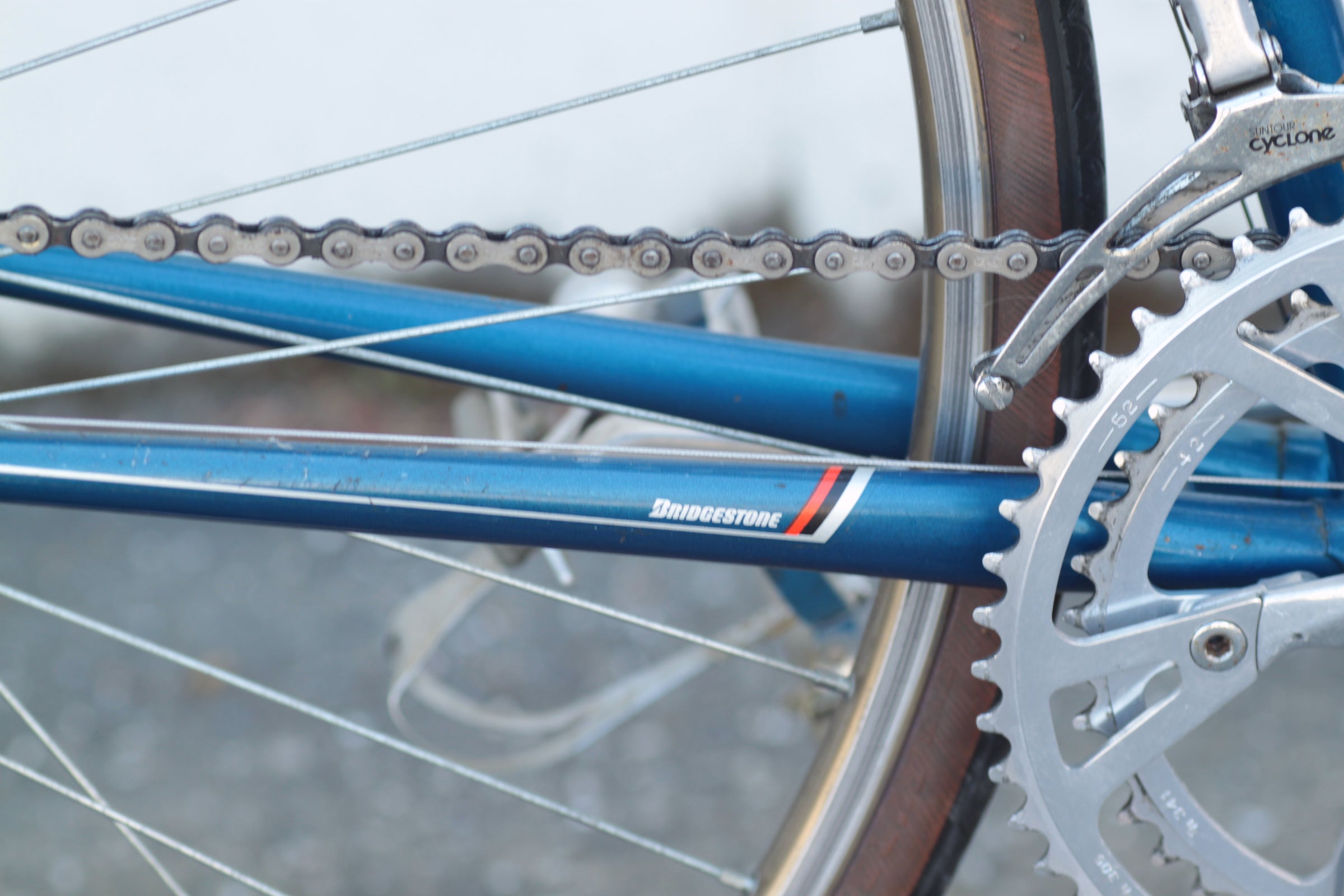 Bridgestone 500 Vintage Lugged Steel Road Bike blue 57cm
