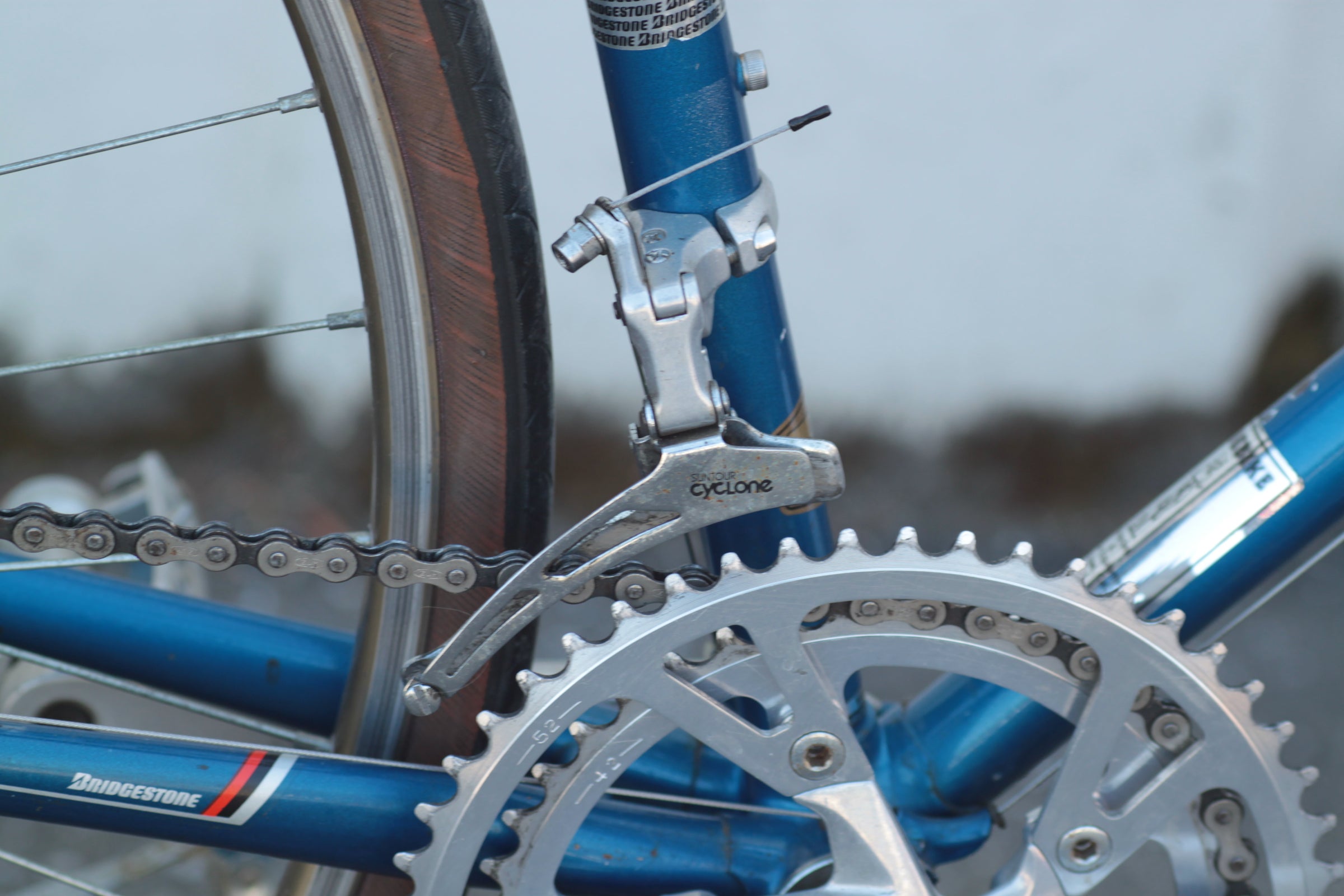 Bridgestone 500 Vintage Lugged Steel Road Bike blue 57cm