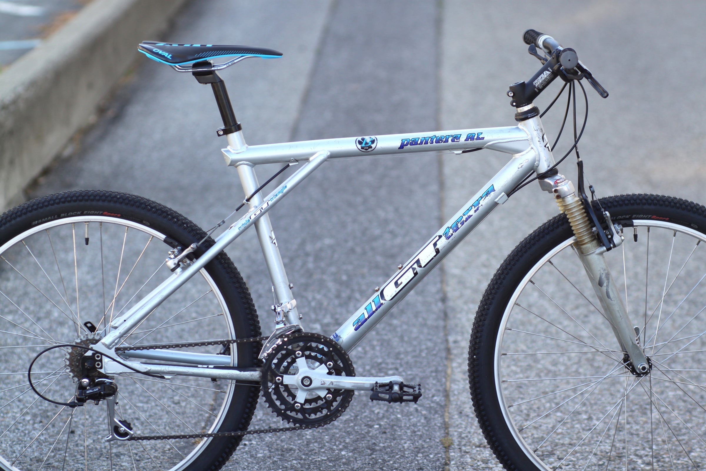 GT Pantera AL Vintage MTB Hardtail with New Kenda Tires silver