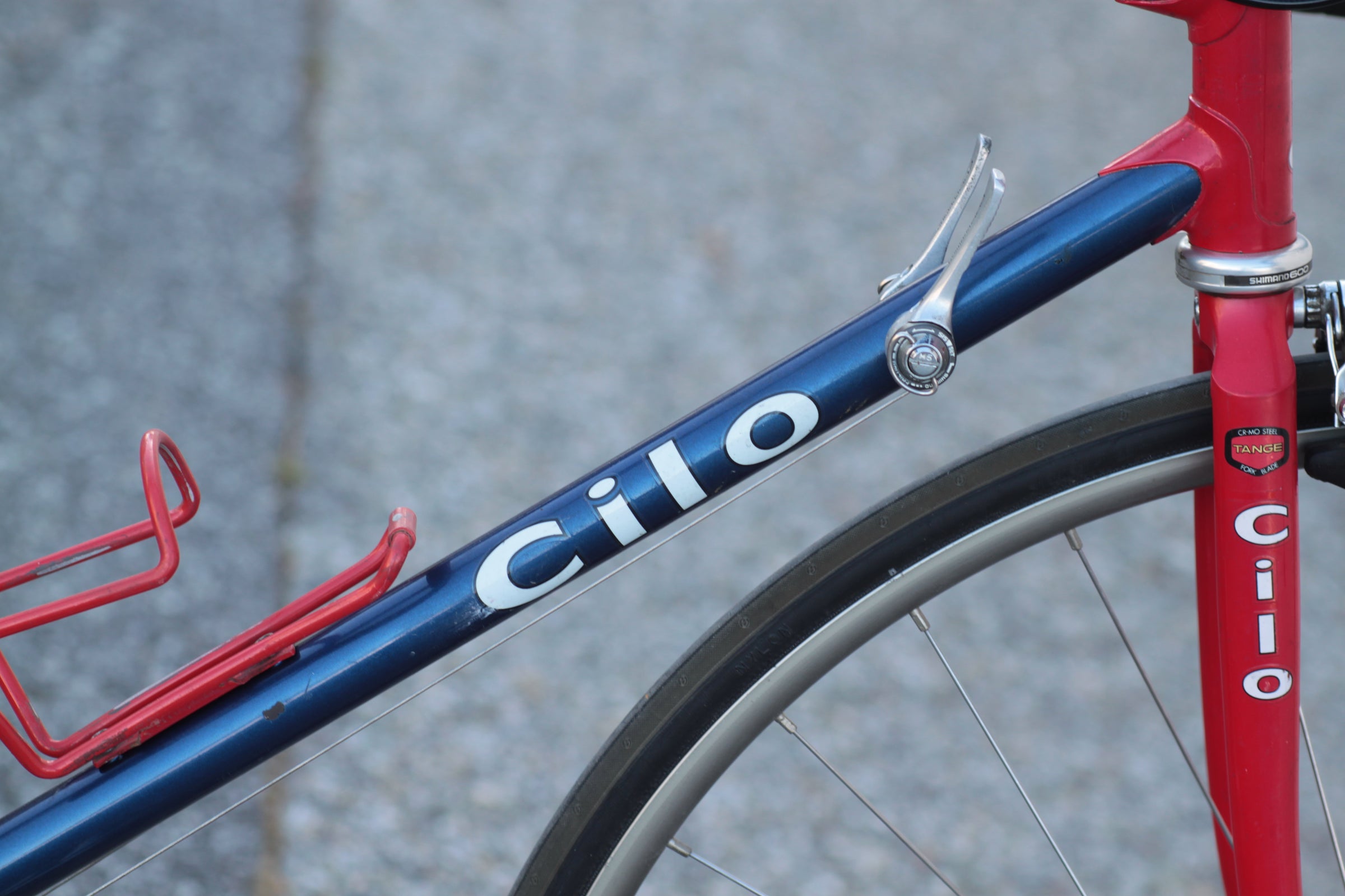 Cilo Sport 600 Classic Swiss Lugged Tange Steel Road Bike blue/red