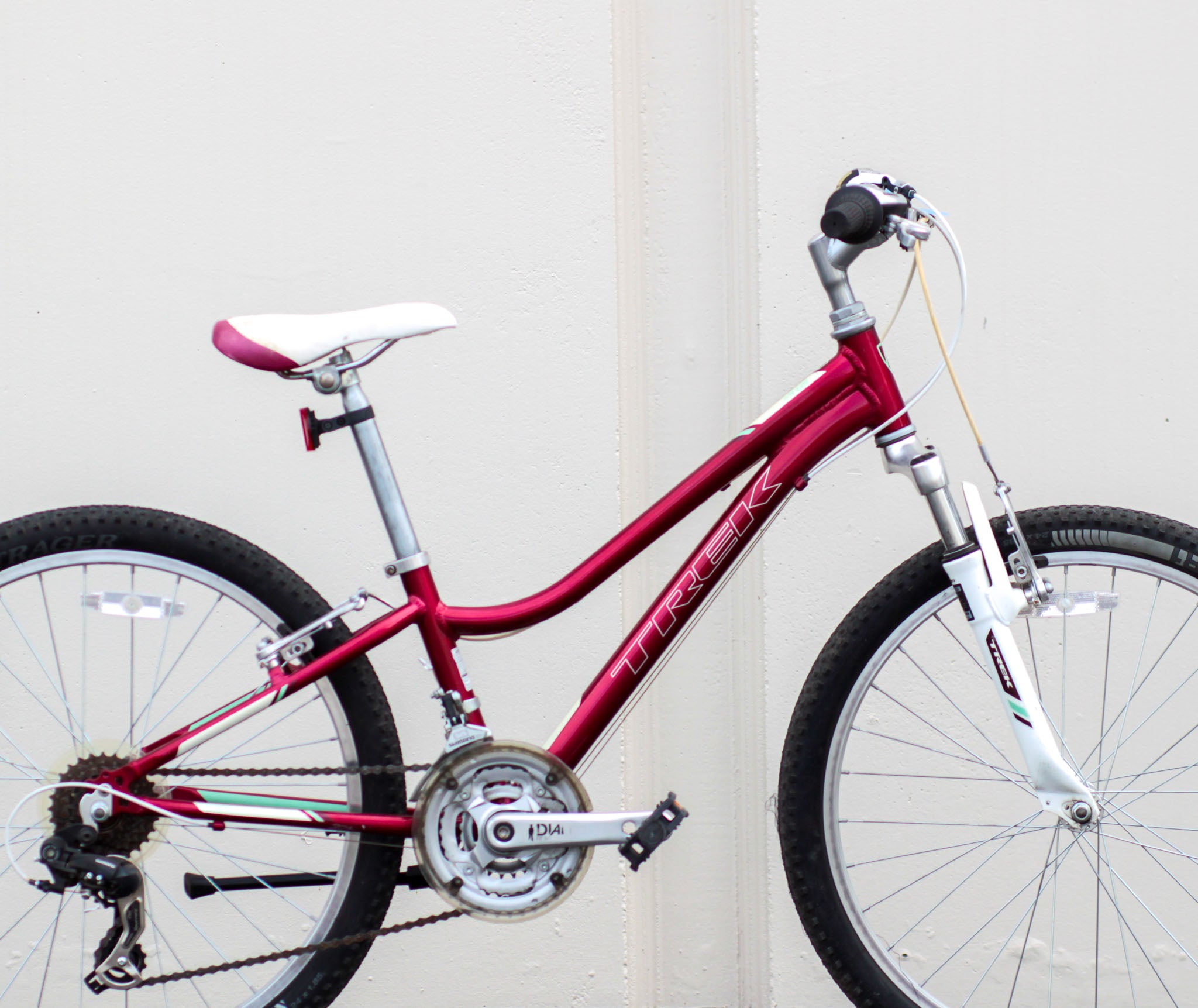 Trek MT220 Girl's Bike with Suspension Fork and 24” Wheels red