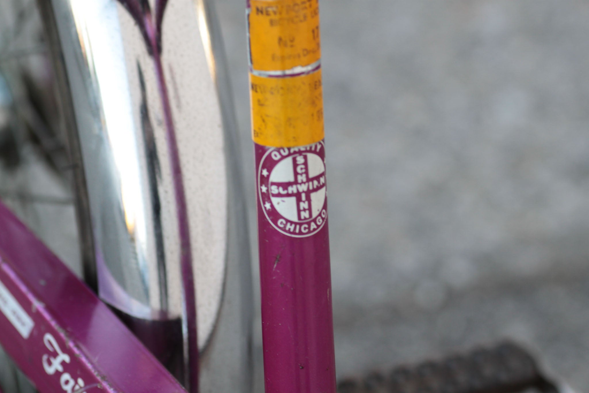 Schwinn Stingray Fair Lady Violet April 1970 Vintage Girls
