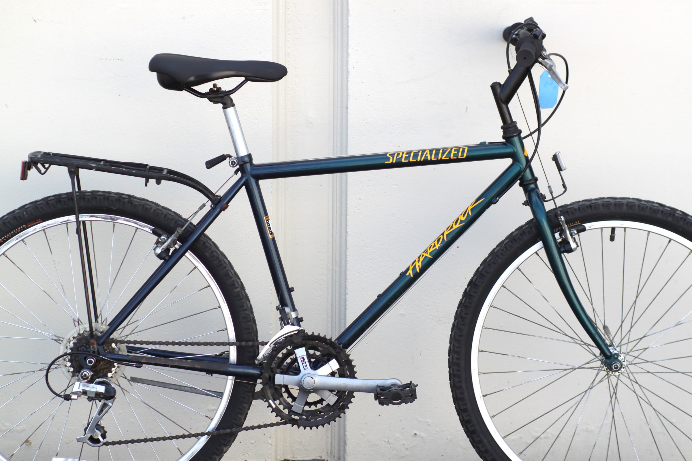 Specialized Hardrock Vintage Steel MTB with Rear Rack dark green