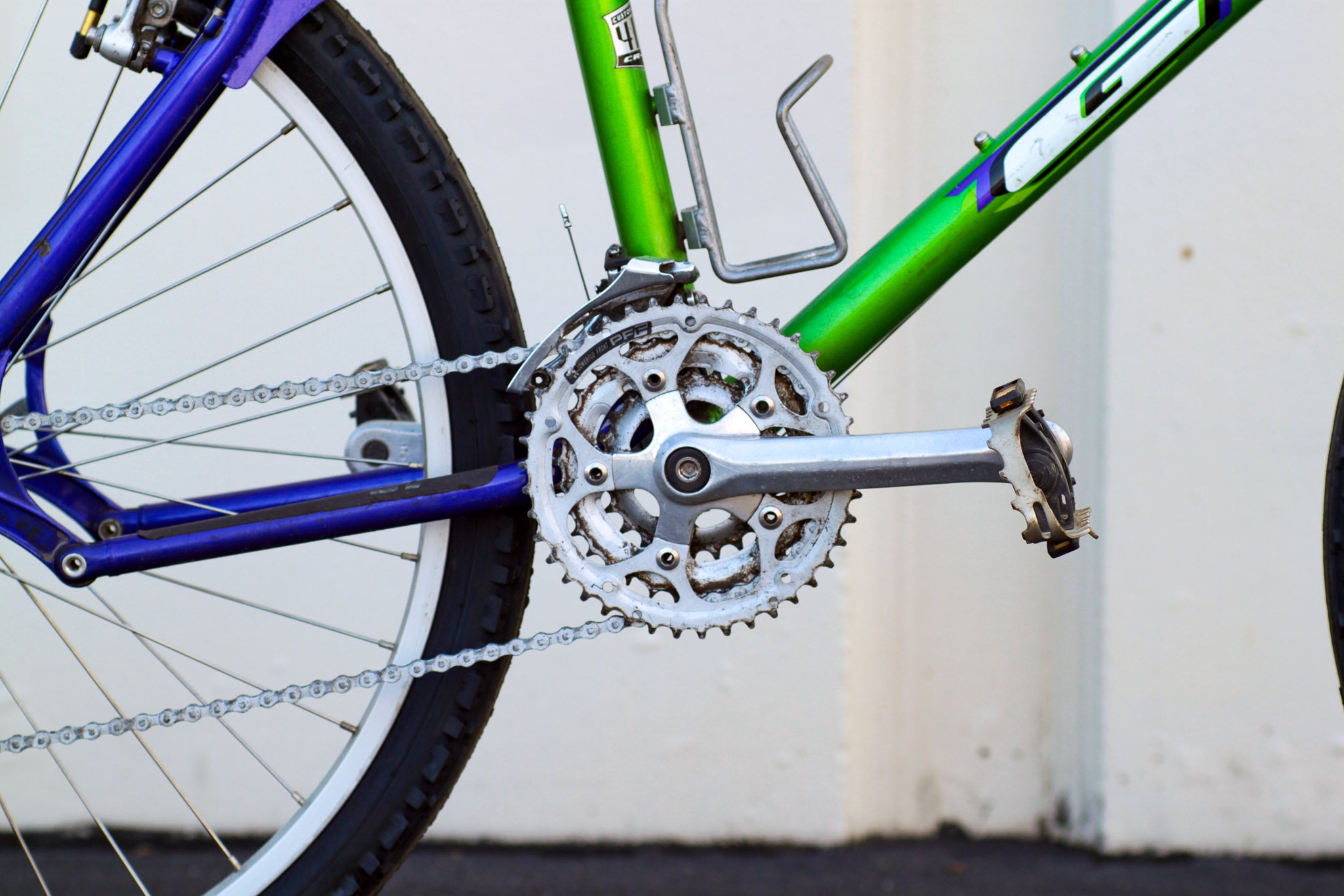 GT LTS 4000 Vintage Steel Full Suspension Mountain Bike 16 green 
