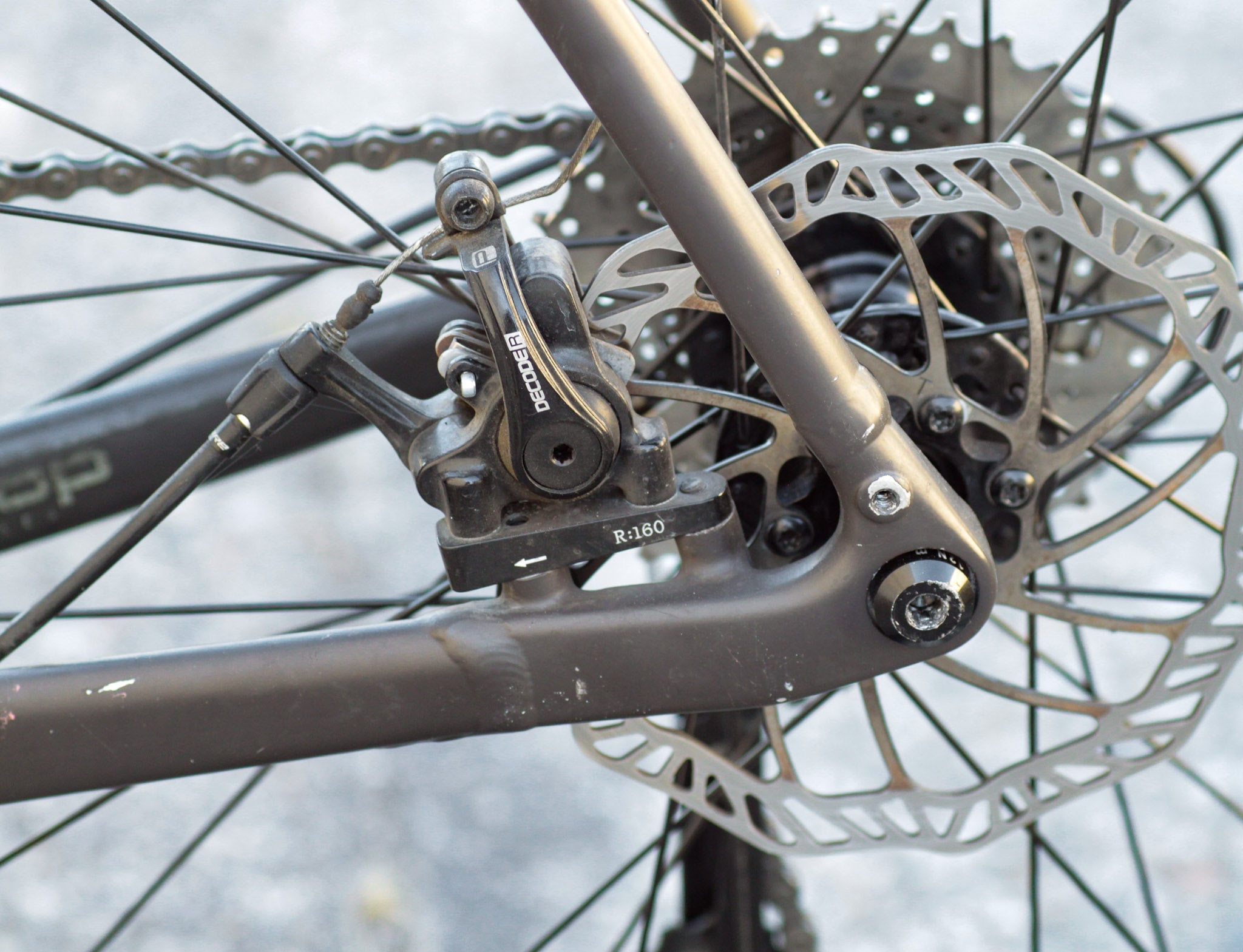 Hydraulic brakes gravel weel bike
