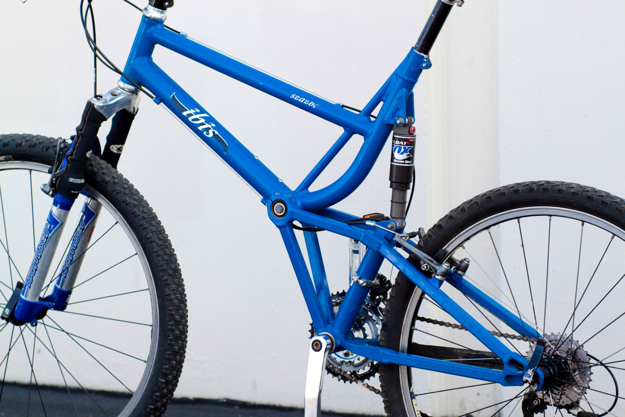 Ibis Szazbo Vintage Full Suspension Mountain Bike blue VBBV Used Bikes for Sale Silicon Valley Bicycle Exchange Bay Area