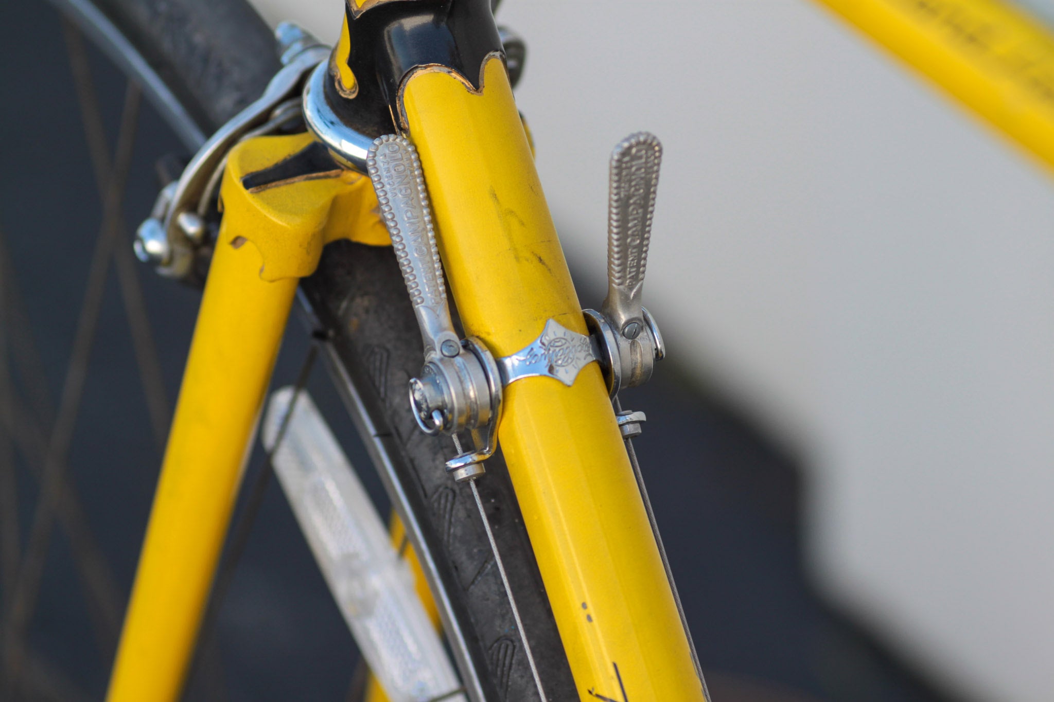 Motobecane Grand Record Vintage Lugged Steel 10 speed Road Bike with Campagnolo yellow OOYH Used Bikes for Sale Silicon Valley Bicycle Exchange Bay Area