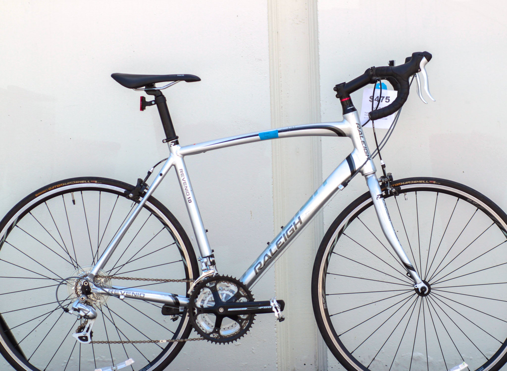 Raleigh Revenio 1.0 Aluminum Road Bike with Shimano Drivetrain silver YLBZ Used Bikes for Sale Silicon Valley Bicycle Exchange Bay Area