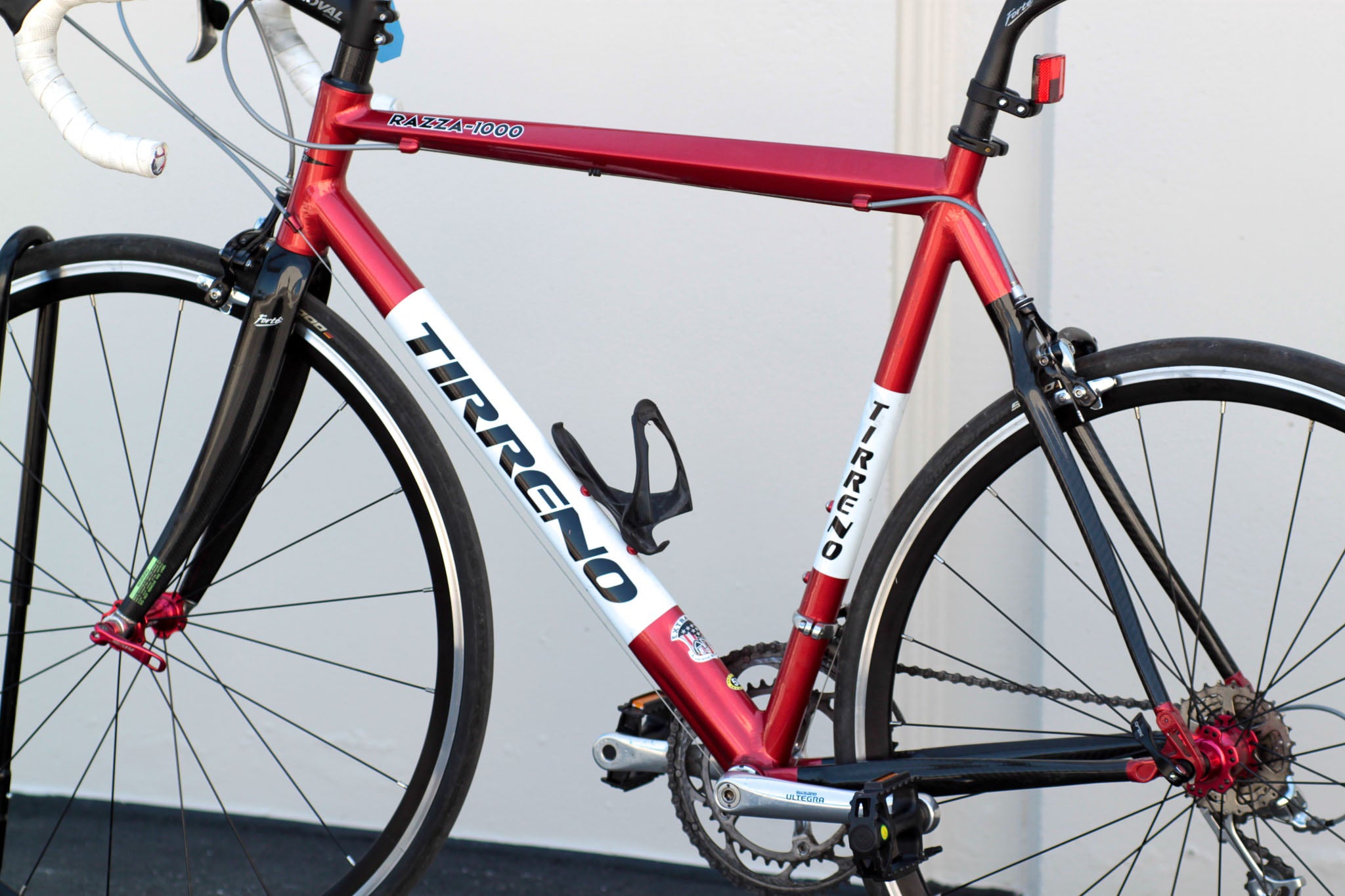 Tirreno Razza 1000 Alloy Road Bike with Carbon Stays Carbon Fork Shimano Ultegra 58 red JKLS