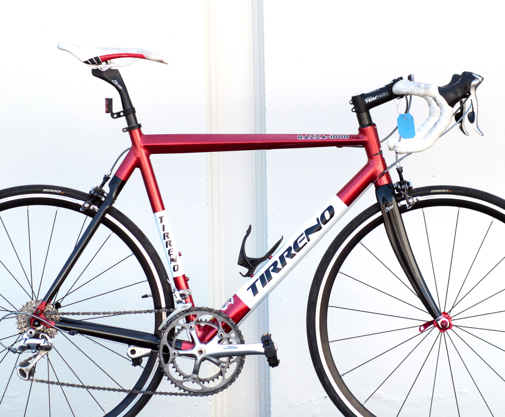 Tirreno Razza 1000 Alloy Road Bike with Carbon Stays Carbon Fork Shimano Ultegra 58 red JKLS