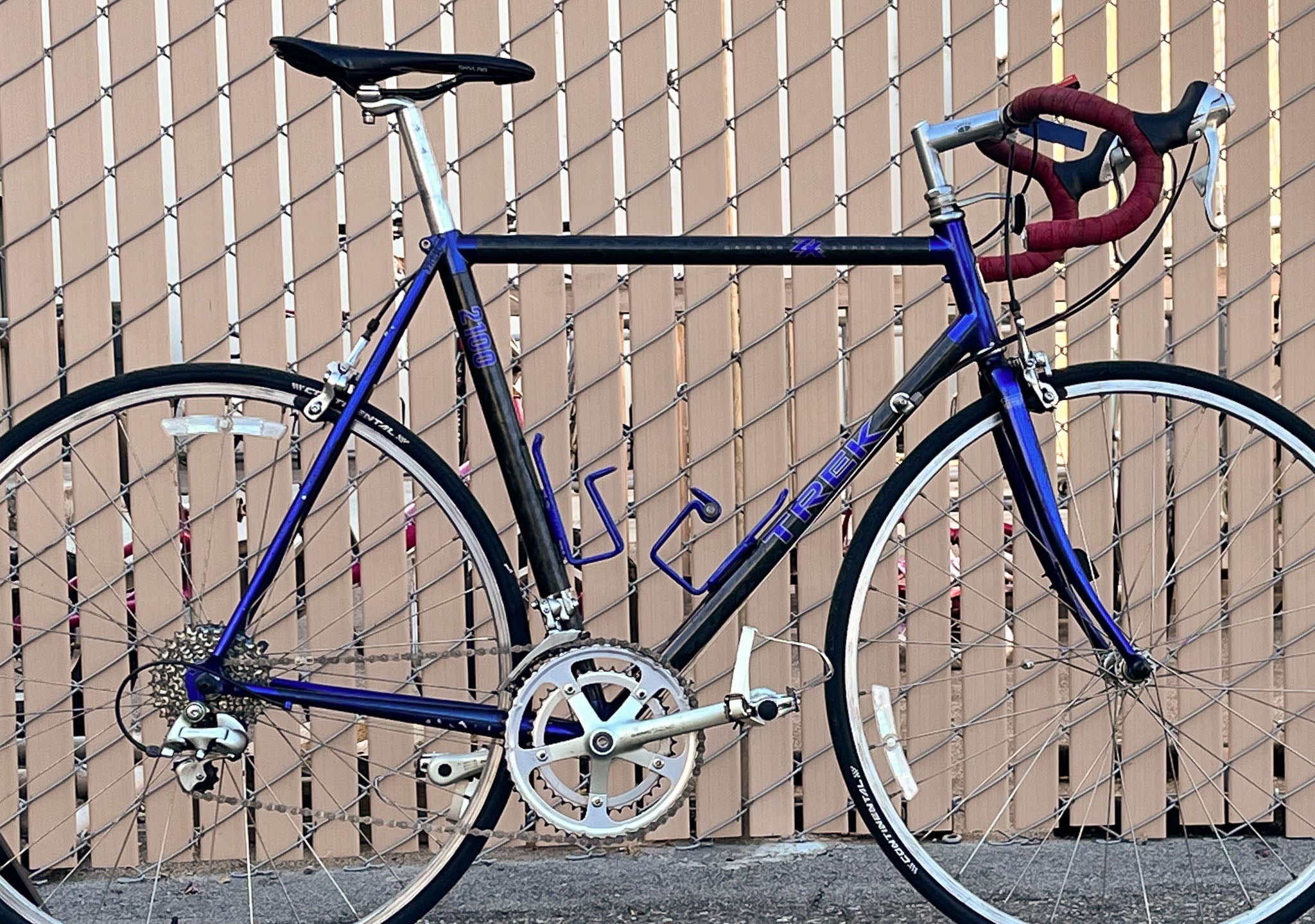 Trek 2100 ZX Carbon Series Road Bike Shimano 105 RX100 AS IS black blue ZHFX