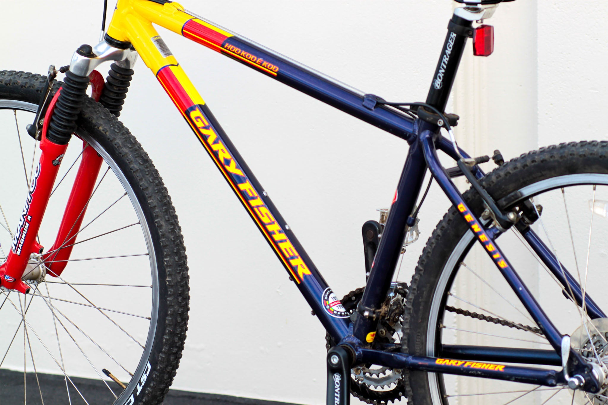 Gary Fisher Hoo Koo E Koo Hardtail MTB with Manitou Fork Small blue yellow RSWM Used Bikes for Sale Silicon Valley Bicycle Exchange Bay Area