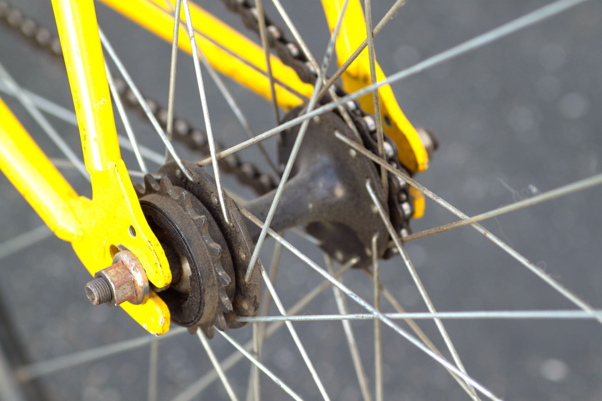Dawes MTA Fixie Singlespeed 4130 Cromoly Steel Track Bike with No Brakes AS IS yellow MQBY Used Bikes for Sale Silicon Valley Bicycle Exchange Bay Area