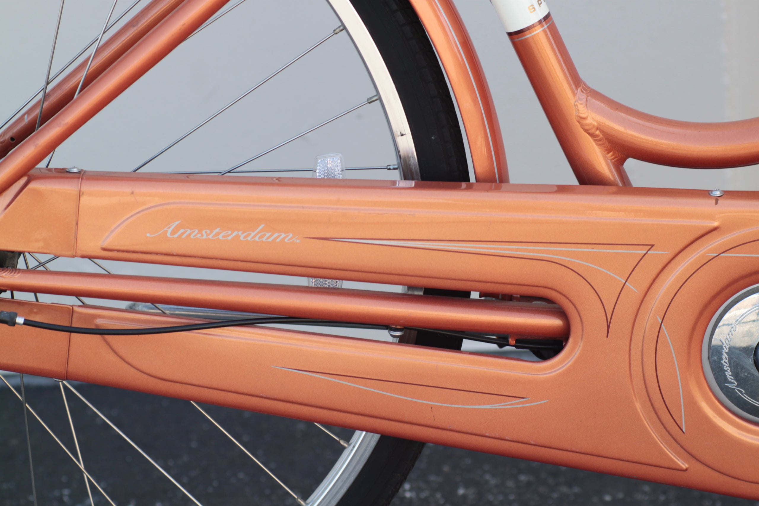Electra Amsterdam Original 3i Women s Cruiser with 3 speeds and Rear Rack bronze DRVK Used Bikes for Sale Silicon Valley Bicycle Exchange Bay Area