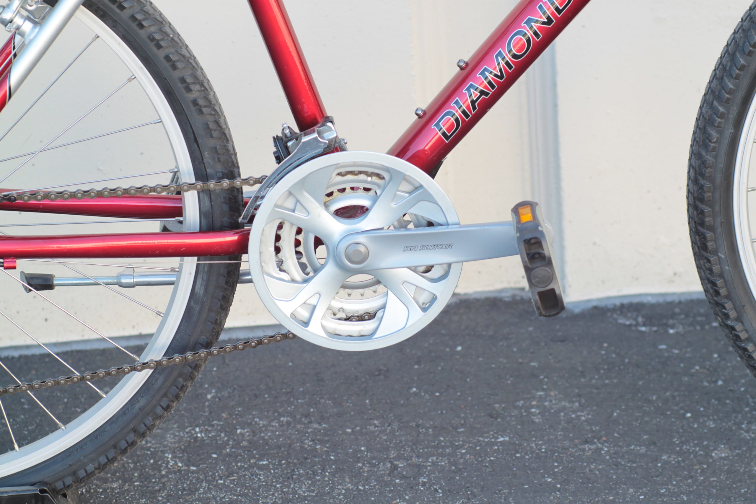 Diamondback Wildwood Commuter Hybrid Bike with Rear Rack silver red GHIW Used Bikes for Sale Silicon Valley Bicycle Exchange Bay Area