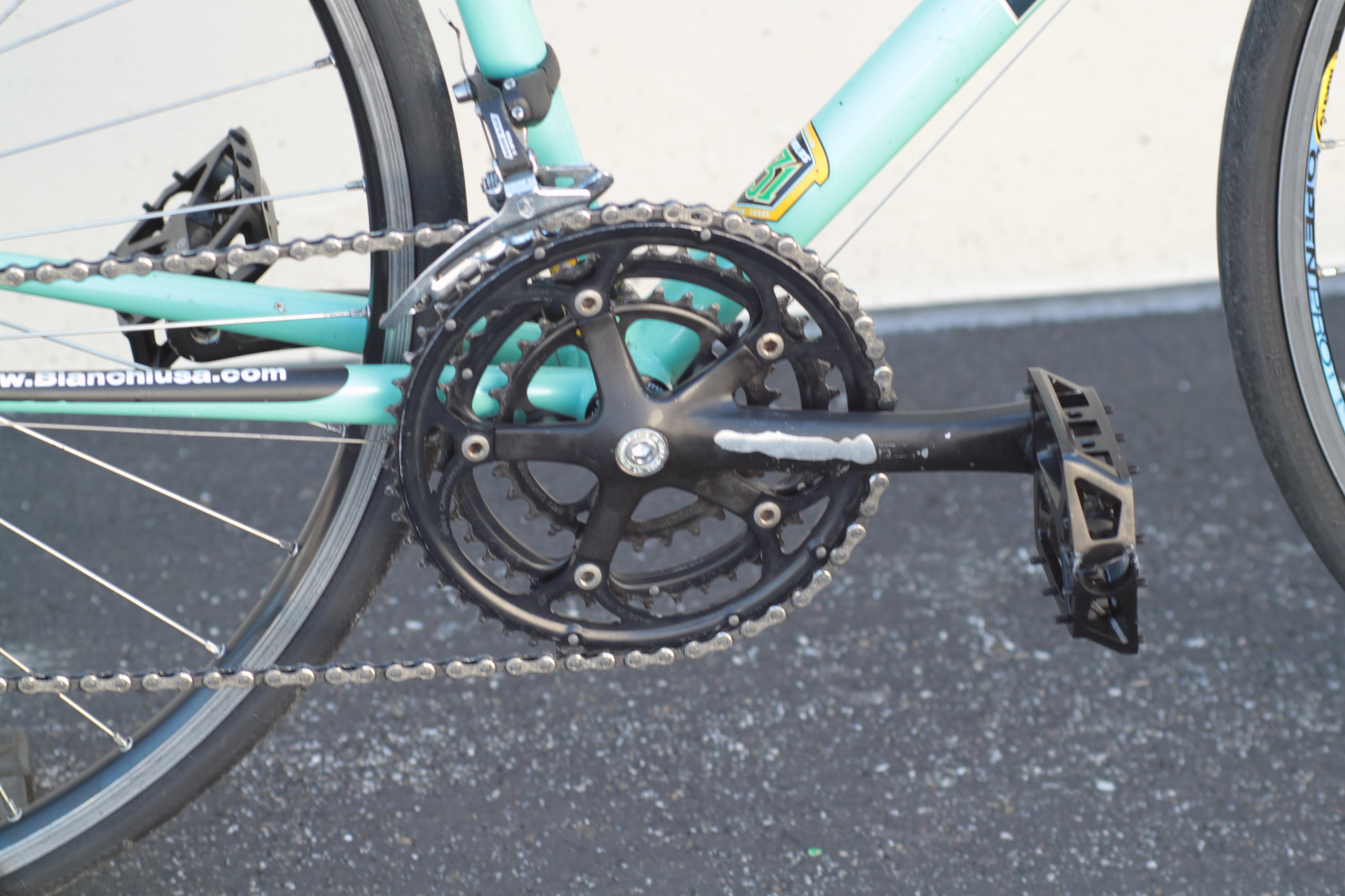 Bianchi Eros Reynolds 631 Steel Road Bike with Carbon Fork Campy Mirage celeste MIHI Used Bikes for Sale Silicon Valley Bicycle Exchange Bay Area