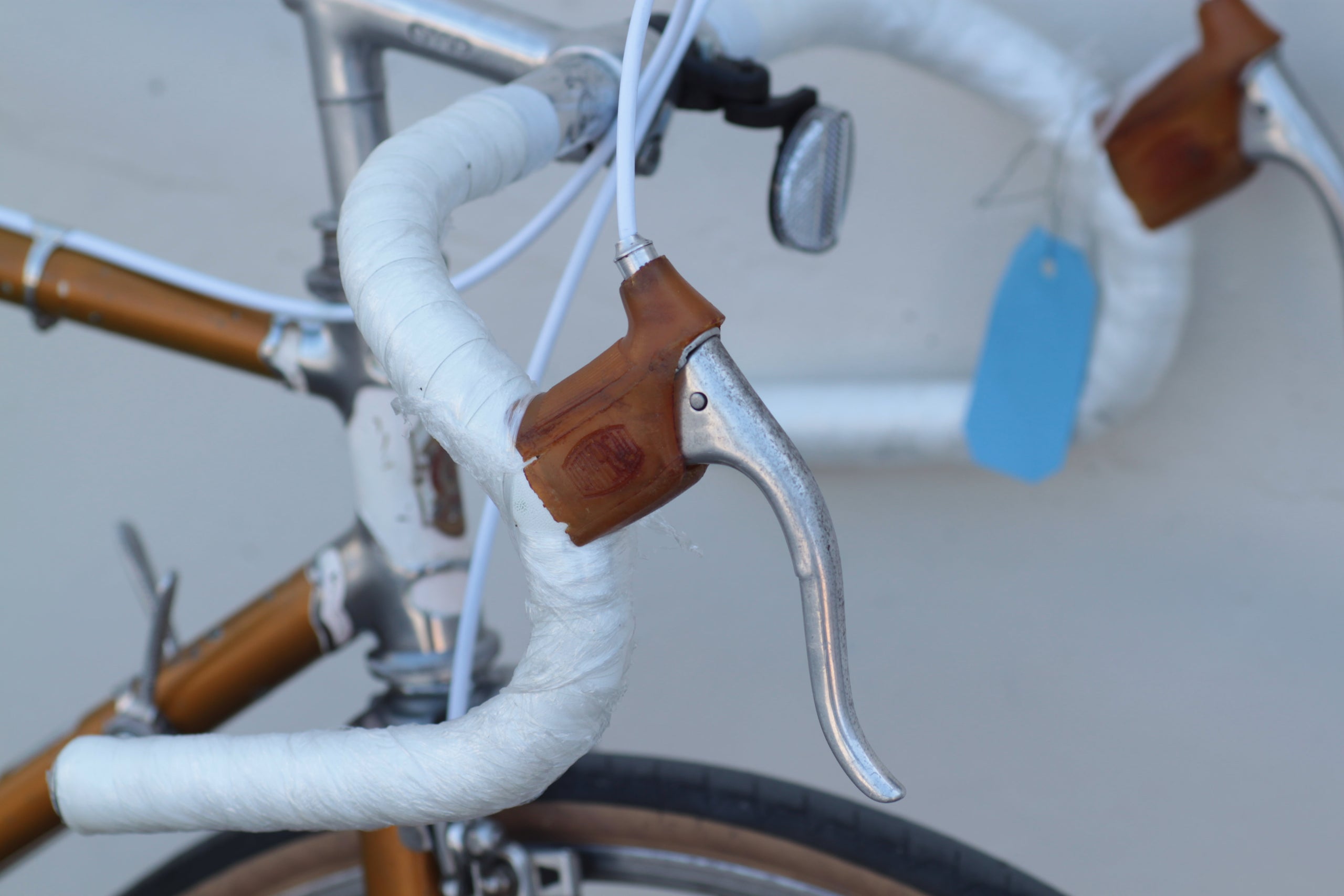 Vintage road bike handlebars top