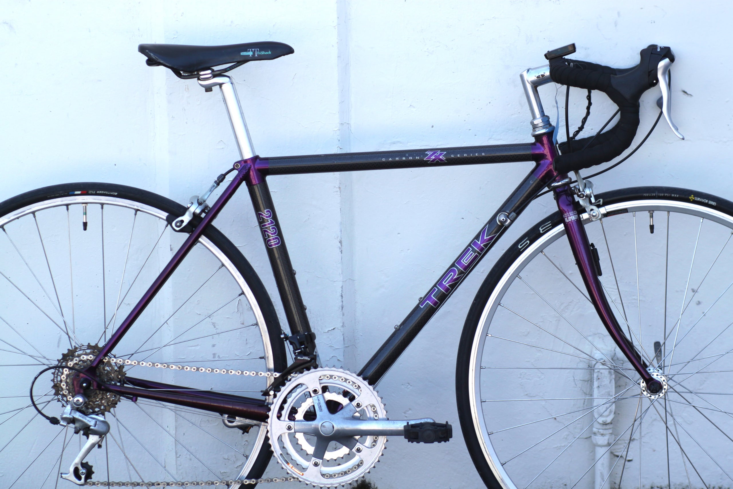 Trek 2120 ZX Carbon Series Road Bike with Shimano RX100 105 50cm black purple ZKMO