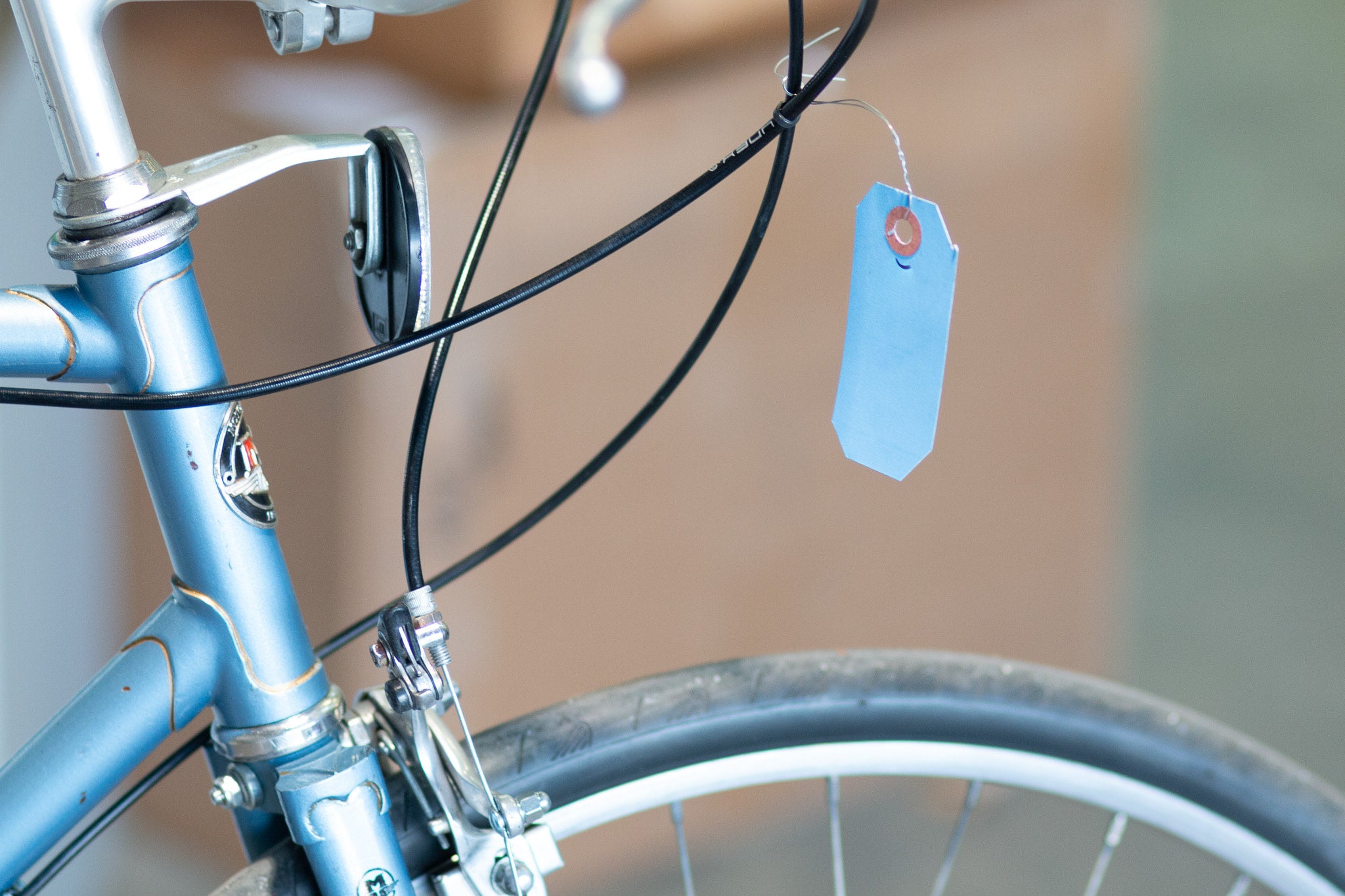 Blue vintage road bike best sale