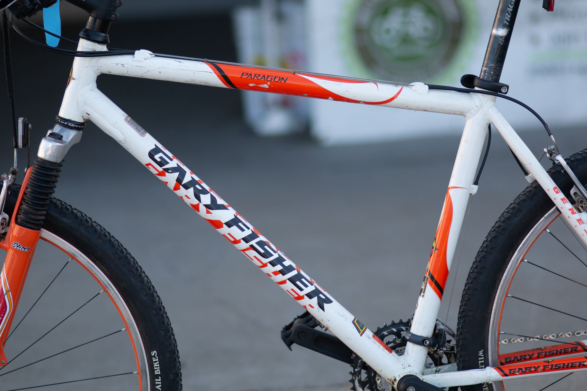 Gary Fisher Paragon Large Mountain Bike White Orange Used Bikes
