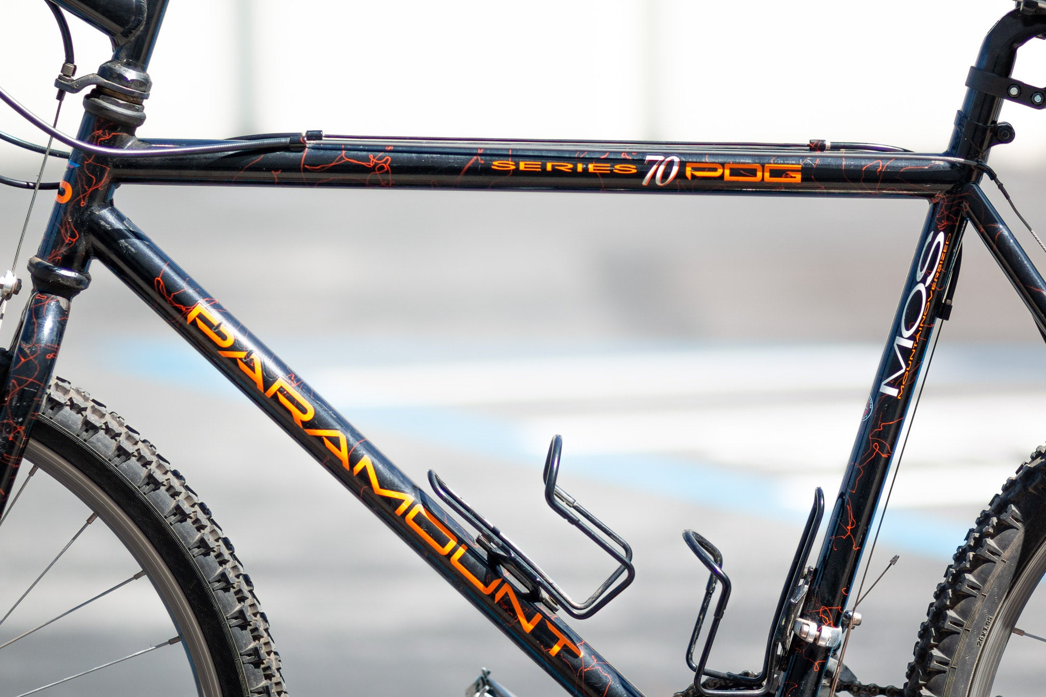 Schwinn Paramount PDG Series 70 Mountain Bike Tange Prestige Black with Orange Spider Used Bikes for Sale Silicon Valley Bicycle Exchange Bay Area