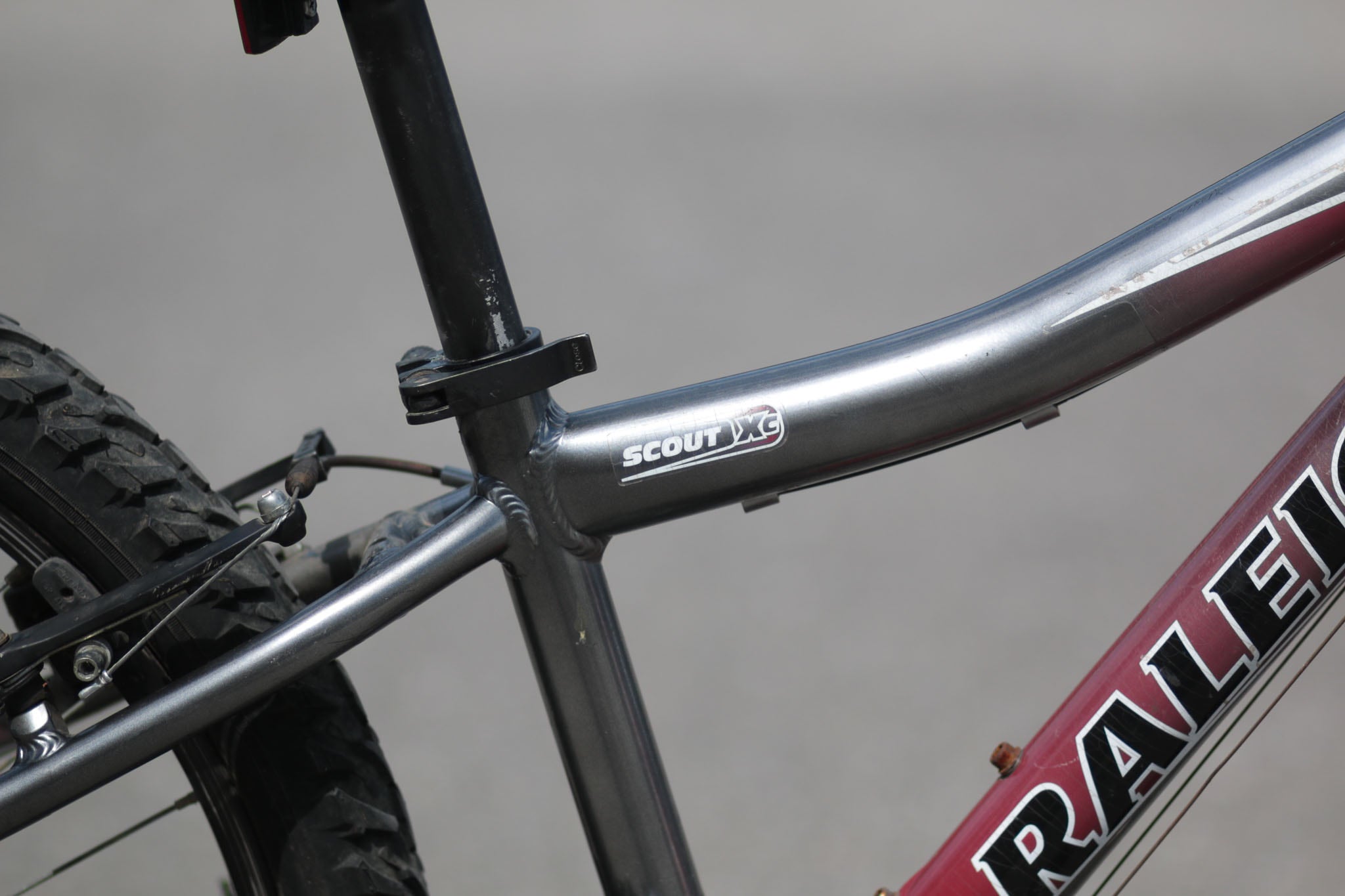 Raleigh Scout XC 24 Wheel Kid s Mountain Bike Silver Red Used Bikes for Sale Silicon Valley Bicycle Exchange Bay Area