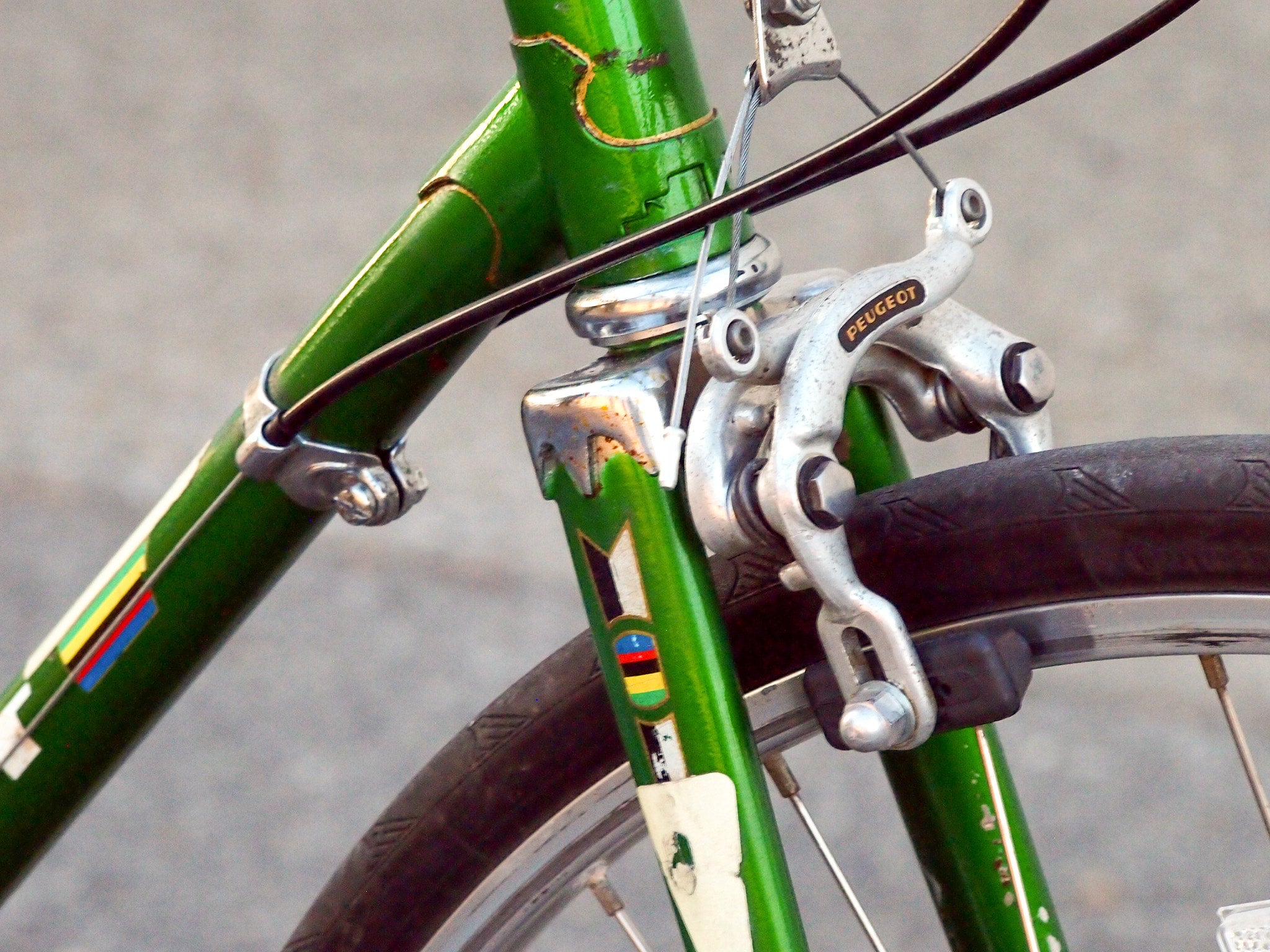 Peugeot Cadre Allege Vintage 70s 10 speed Road Bike Green Used Bikes for Sale Silicon Valley Bicycle Exchange Bay Area