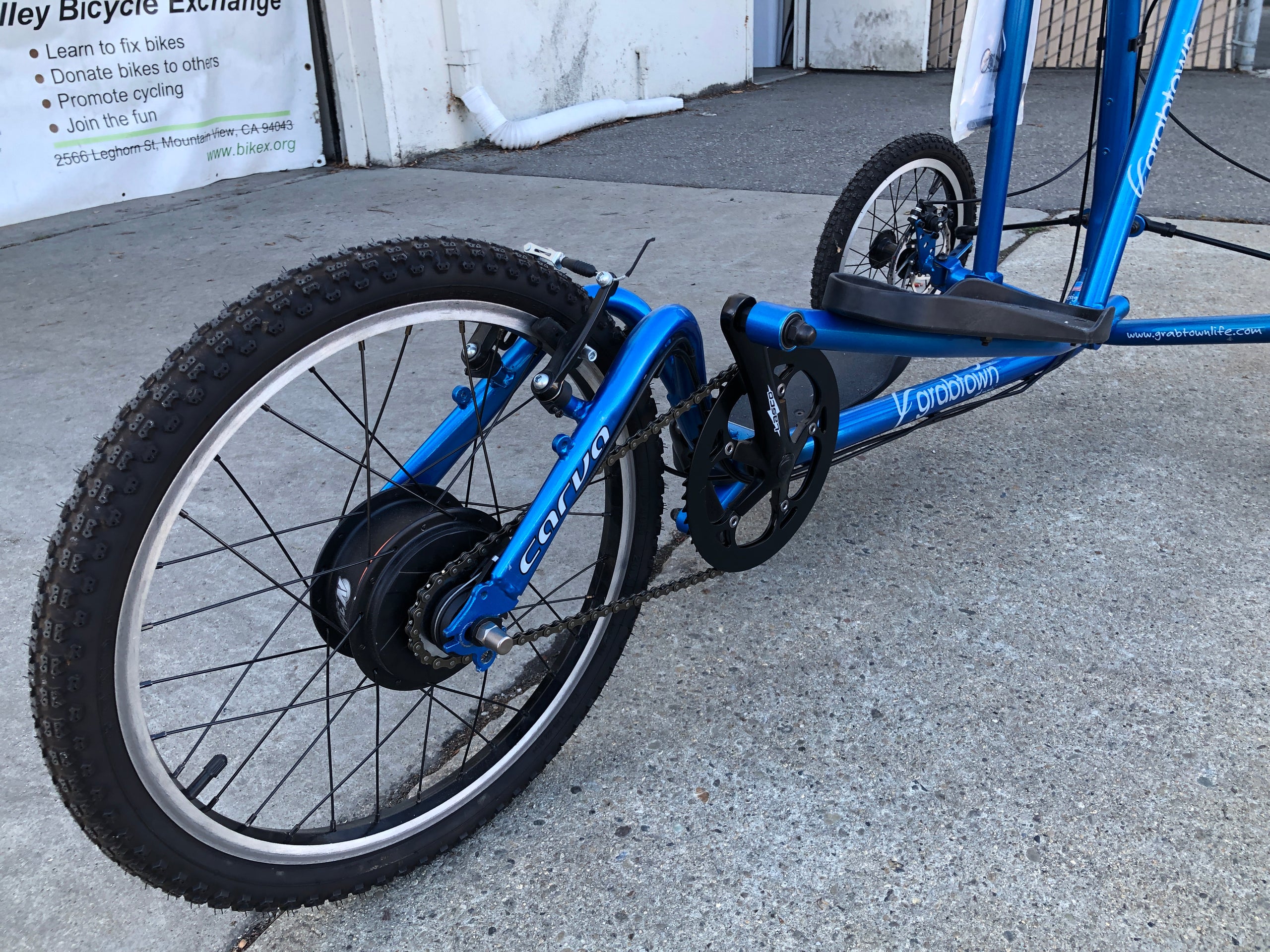 Grabtown Carva performance mobile elliptical standup bicycle LIKE NEW Blue Used Bikes for Sale Silicon Valley Bicycle Exchange Bay Area
