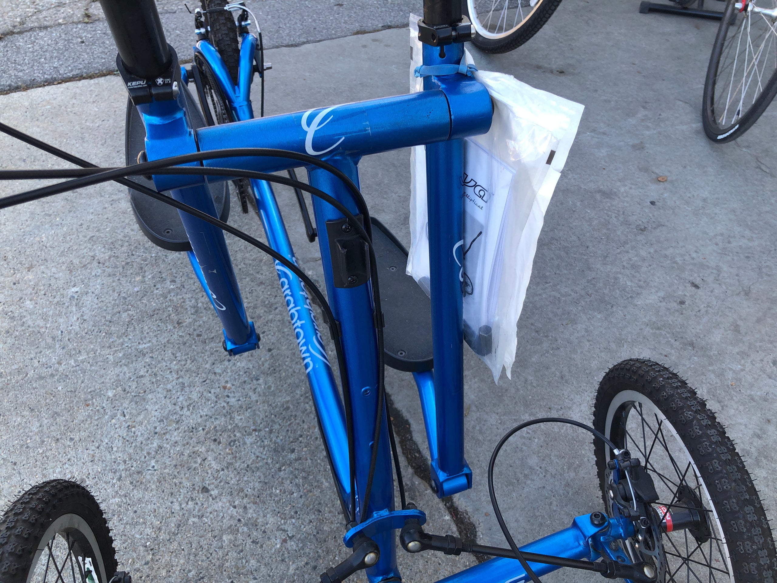 Grabtown Carva performance mobile elliptical standup bicycle LIKE NEW Blue Used Bikes for Sale Silicon Valley Bicycle Exchange Bay Area