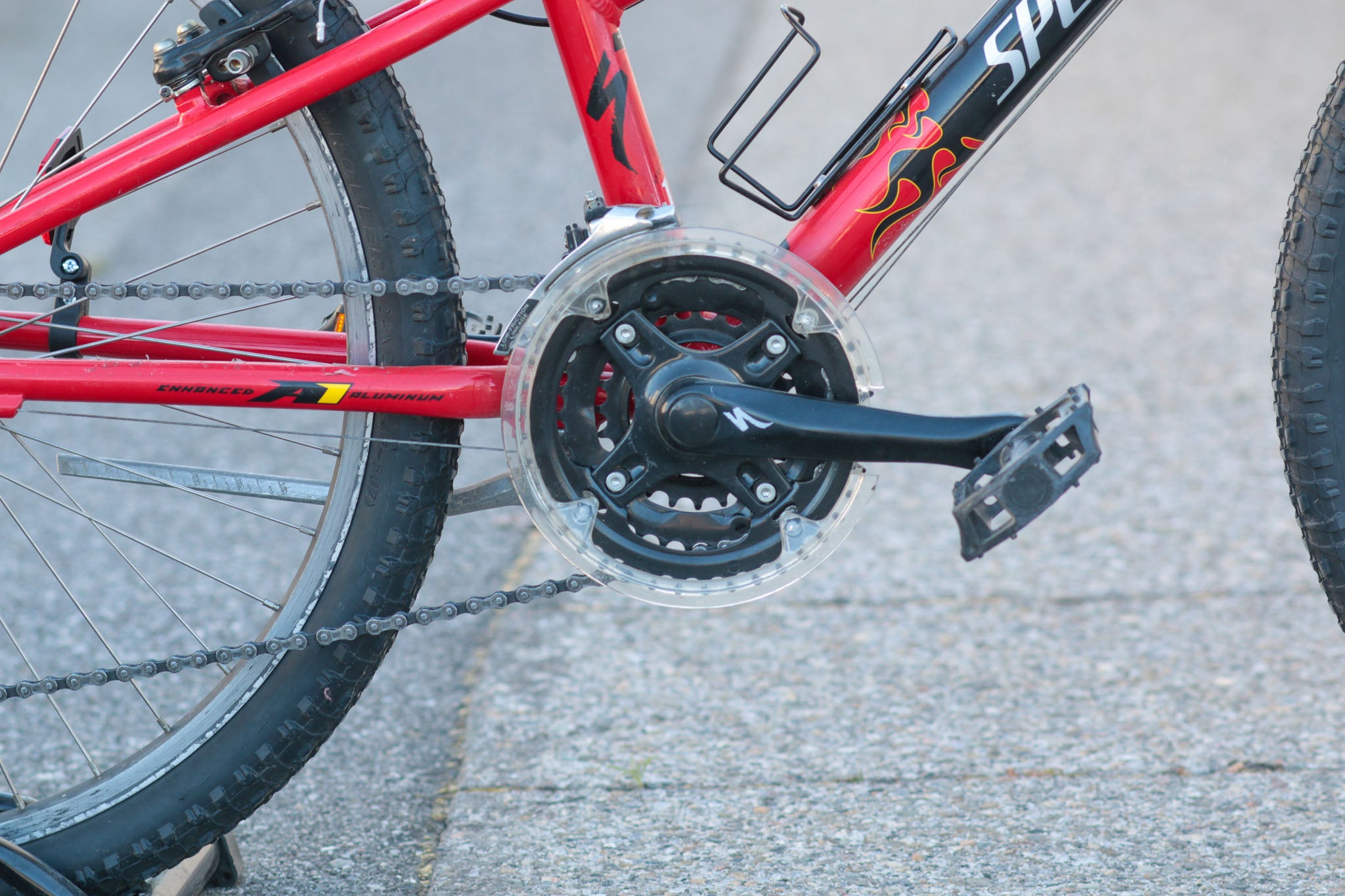 Specialized Hotrock 24 with RST Fork and 3x7 Shimano Drivetrain Black Red Used Bikes for Sale Silicon Valley Bicycle Exchange Bay Area